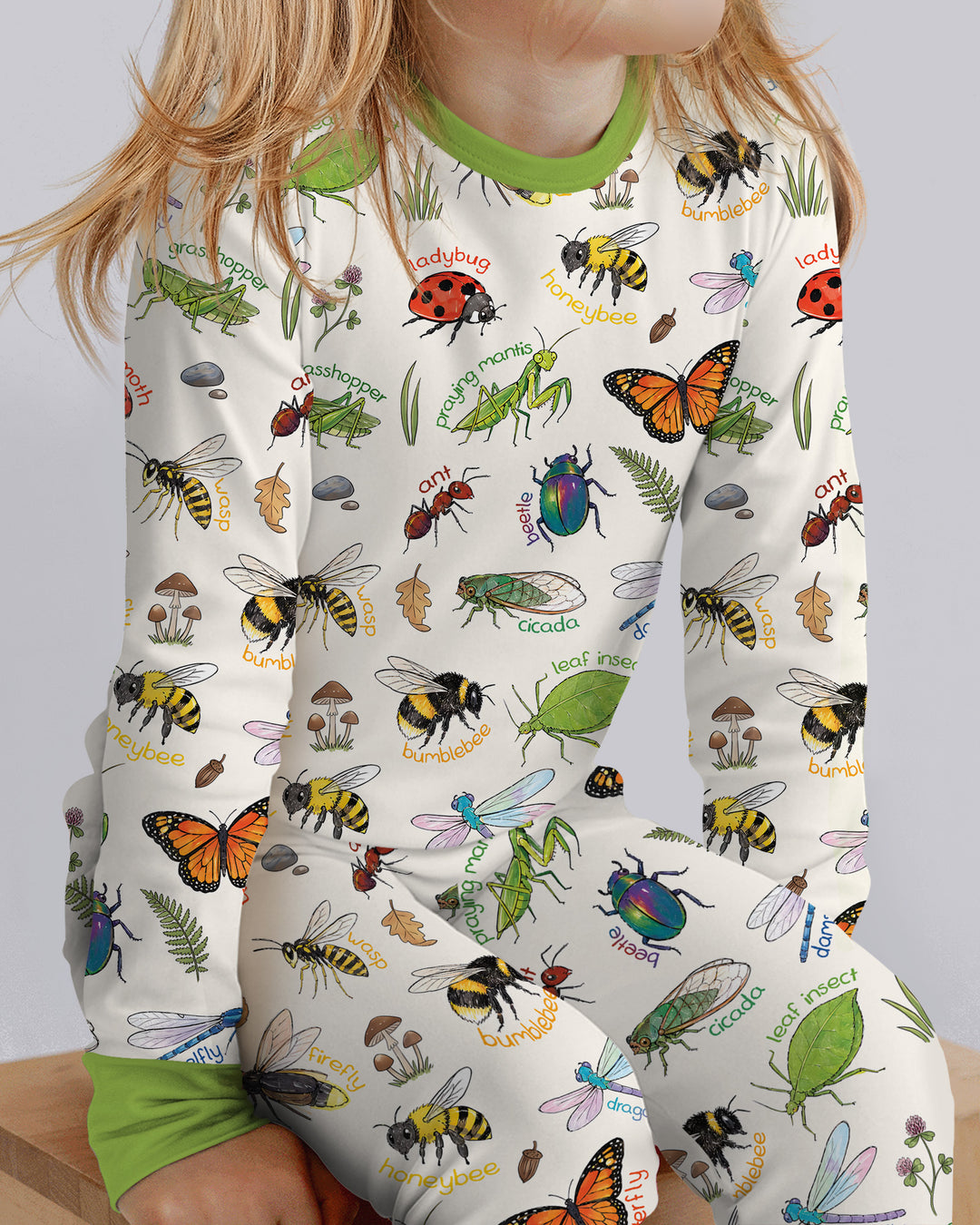Zweiteiliges Langarm-Pyjama-Set mit Sommerfrüchten