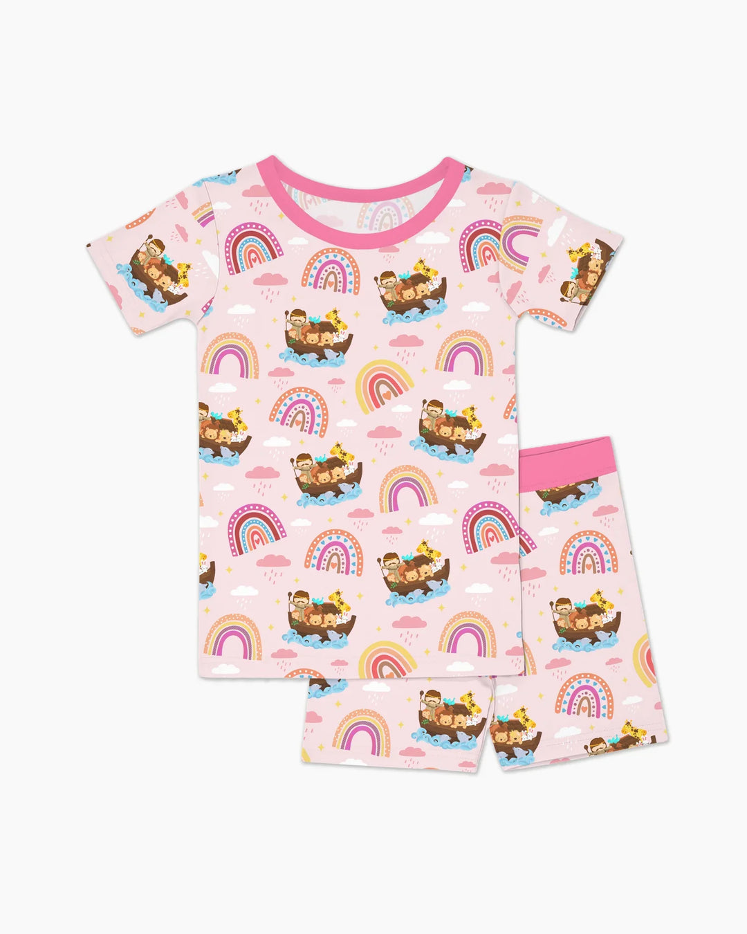 Template Zweiteiliges Pyjama-Set mit kurzen Ärmeln und Shorts