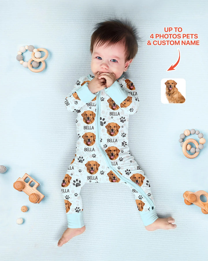 Gerippte Babykleidung mit individuellem Foto - Weich &amp; Skizzenhaft