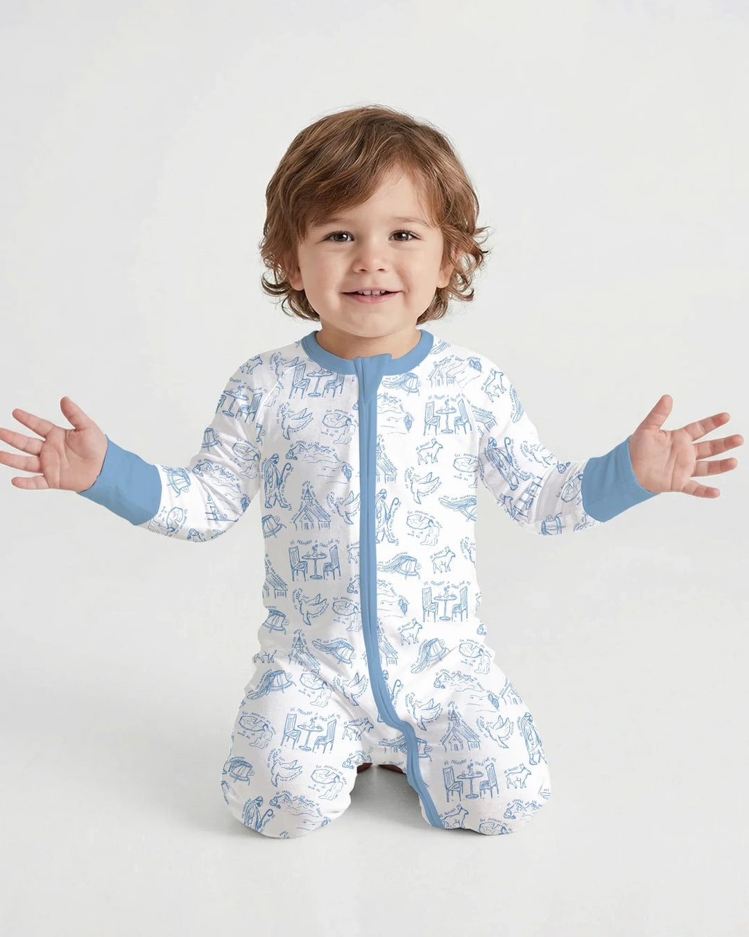 Gerippte Babykleidung mit individuellem Foto - Weich &amp; Skizzenhaft