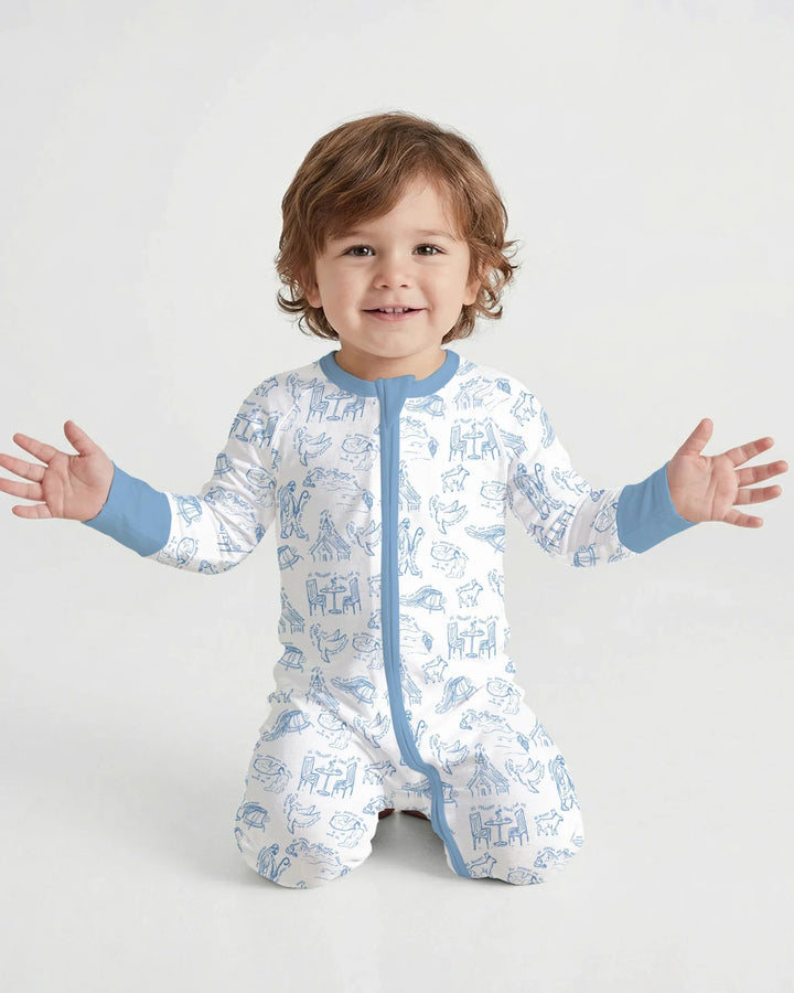 Gerippte Babykleidung mit individuellem Foto - Weich &amp; Skizzenhaft