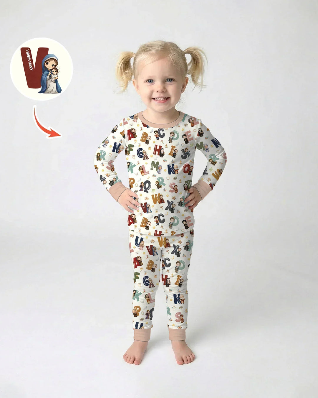 Zweiteiliges Langarm-Pyjama-Set mit Sommerfrüchten