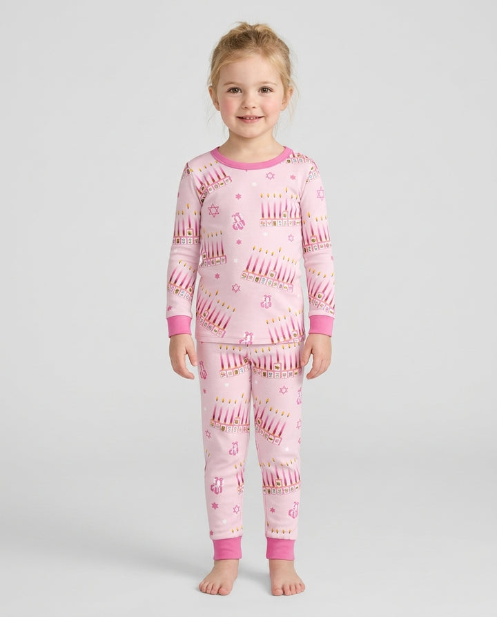 Jewish Mahjong Family Matching Bamboo Two Piece Long Sleeve Pajama Set