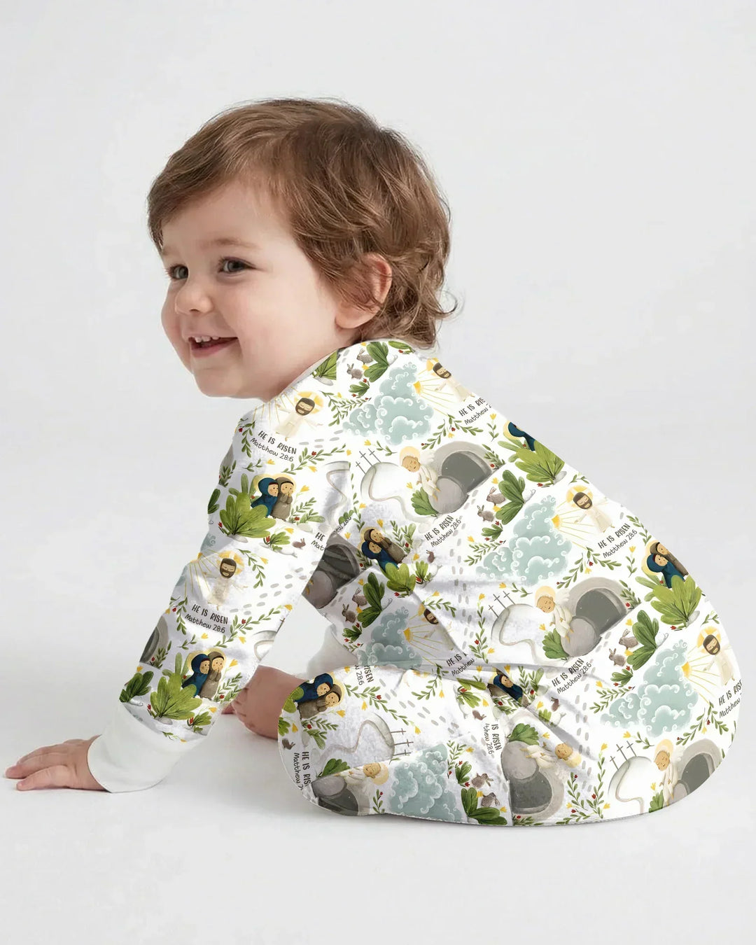 Gerippte Babykleidung mit individuellem Foto - Weich &amp; Skizzenhaft