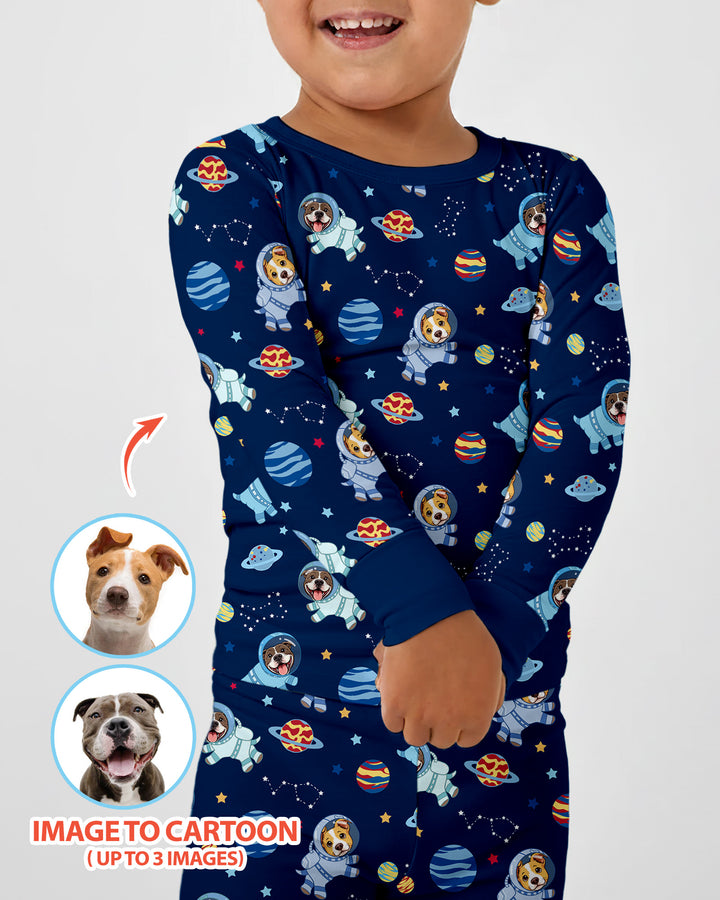Zweiteiliges Langarm-Pyjama-Set mit Sommerfrüchten