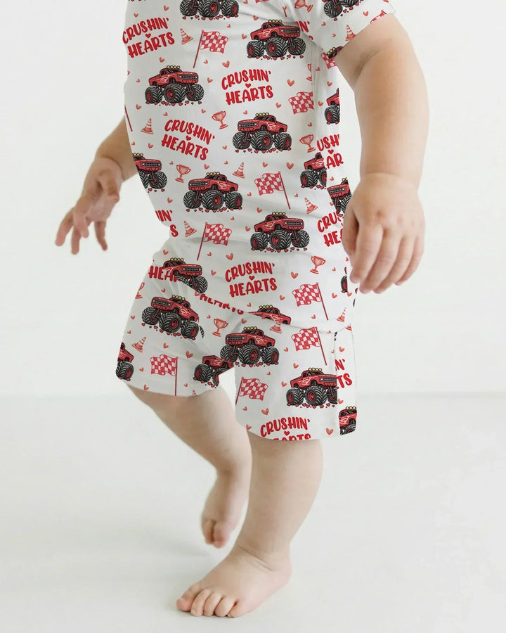 Template Zweiteiliges Pyjama-Set mit kurzen Ärmeln und Shorts