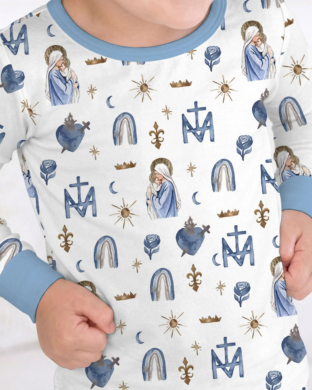Little Ave Maria Bamboo Two Piece Long Sleeve Pajama Set