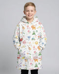 Hebrew Aleph Bet Bamboo Blanket Hoodie