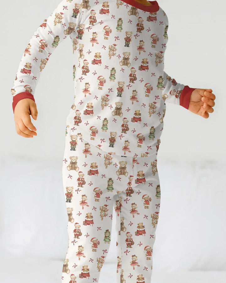 Zweiteiliges Langarm-Pyjama-Set mit Sommerfrüchten