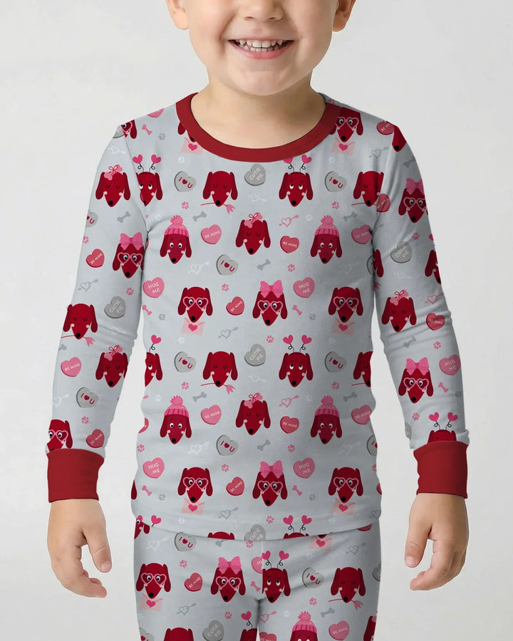 Zweiteiliges Langarm-Pyjama-Set mit Sommerfrüchten