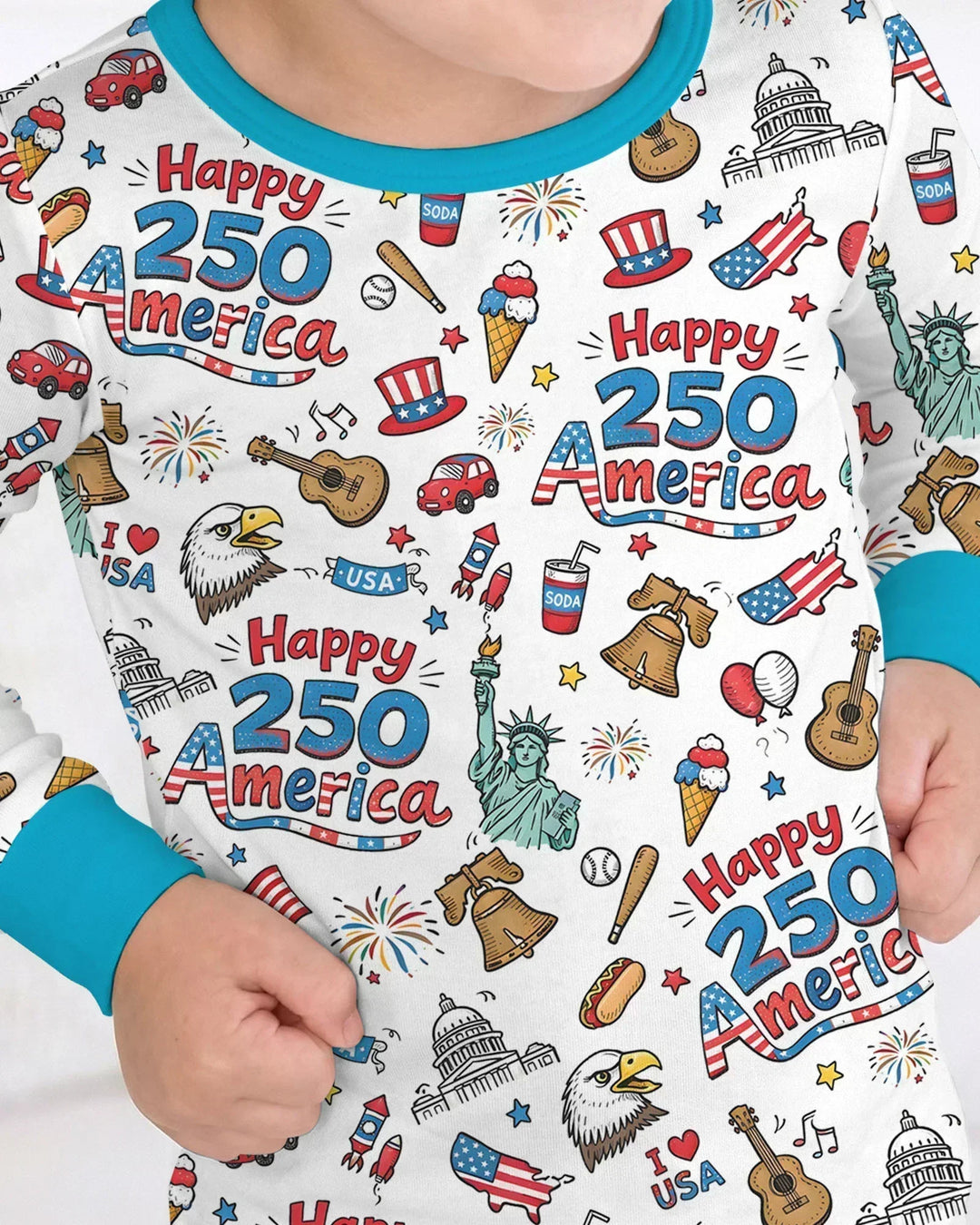 Zweiteiliges Langarm-Pyjama-Set mit Sommerfrüchten