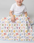 Fabric Alphabet Letters Bamboo Blanket