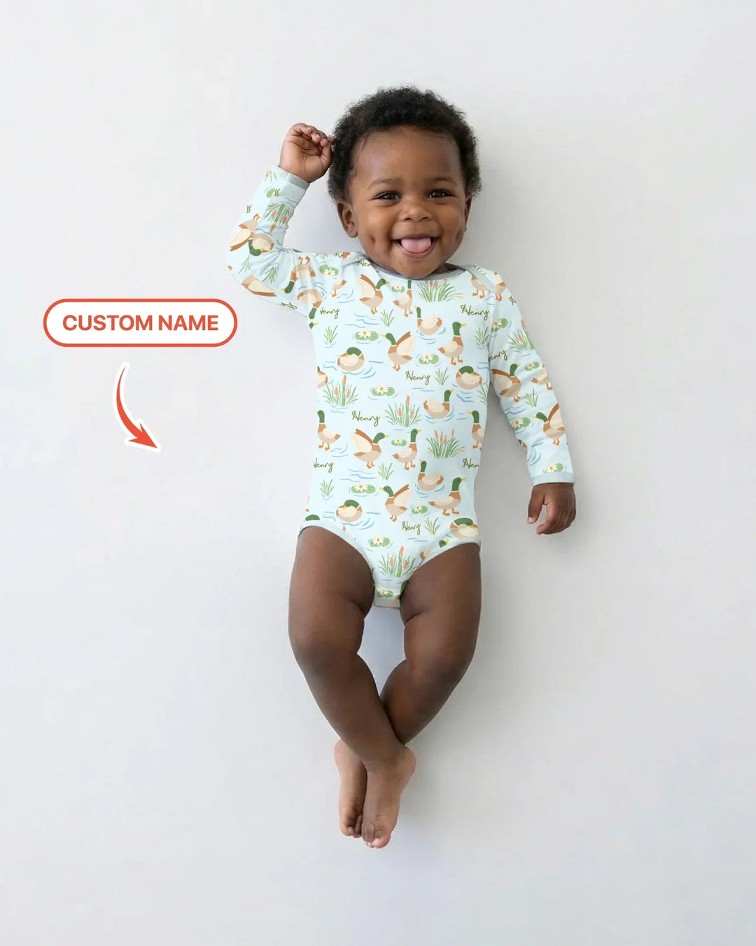 Personalized Mallard Duck Bamboo Bodysuit