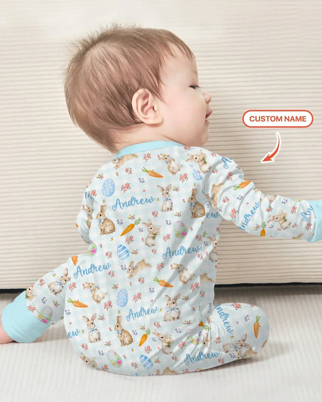 Gerippte Babykleidung mit individuellem Foto - Weich &amp; Skizzenhaft