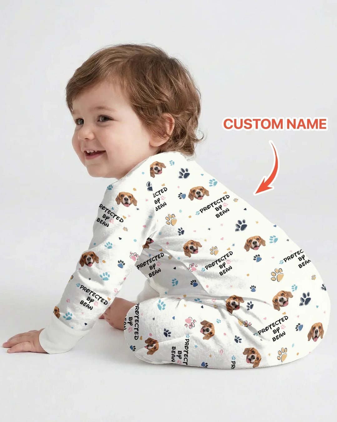 Gerippte Babykleidung mit individuellem Foto - Weich &amp; Skizzenhaft