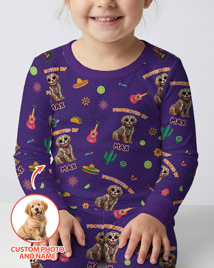 Dia De Los Muertos Bamboo Two Piece Long Sleeve Pajama Set