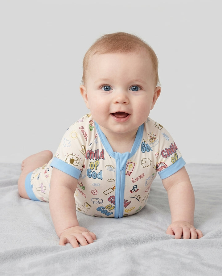 A Child Of God Family Matching Bamboo Shorty Zippy