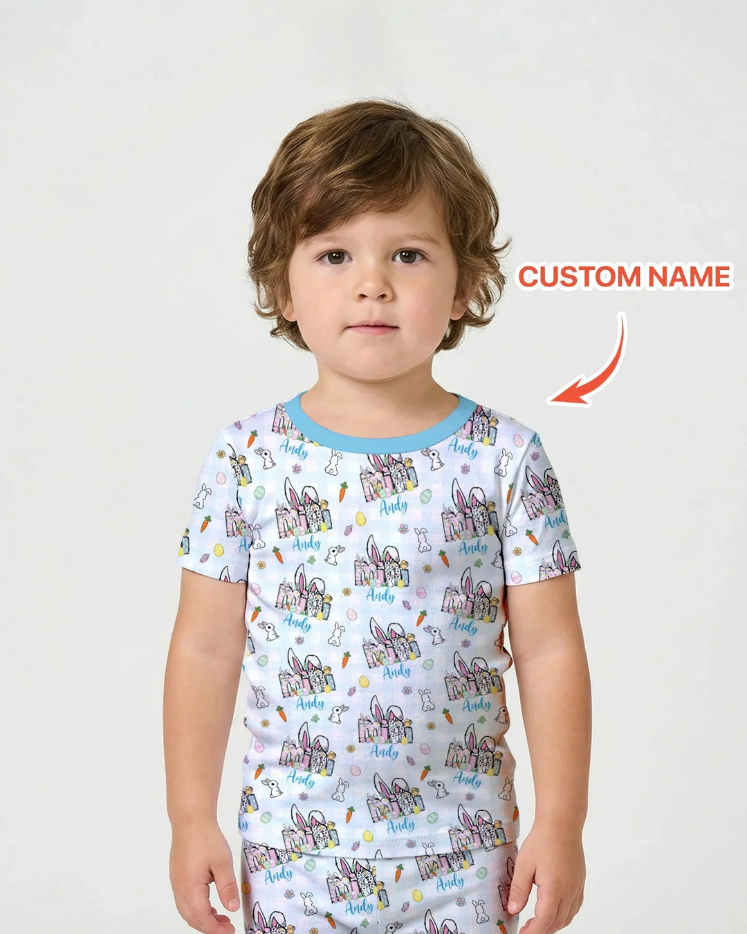 Zweiteiliges Pyjama-Set mit kurzen Ärmeln und Shorts im Sommer-Design