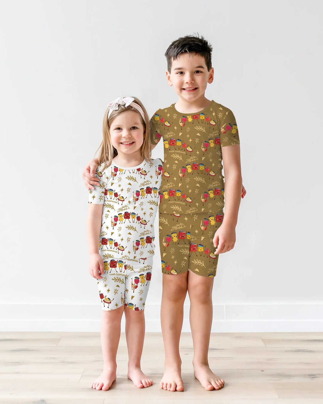 Schlafanzug-Set zweiteilig, kurze Ärmel, kurze Hose, Bambus