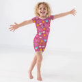 Template Zweiteiliges Pyjama-Set mit kurzen Ärmeln und Shorts