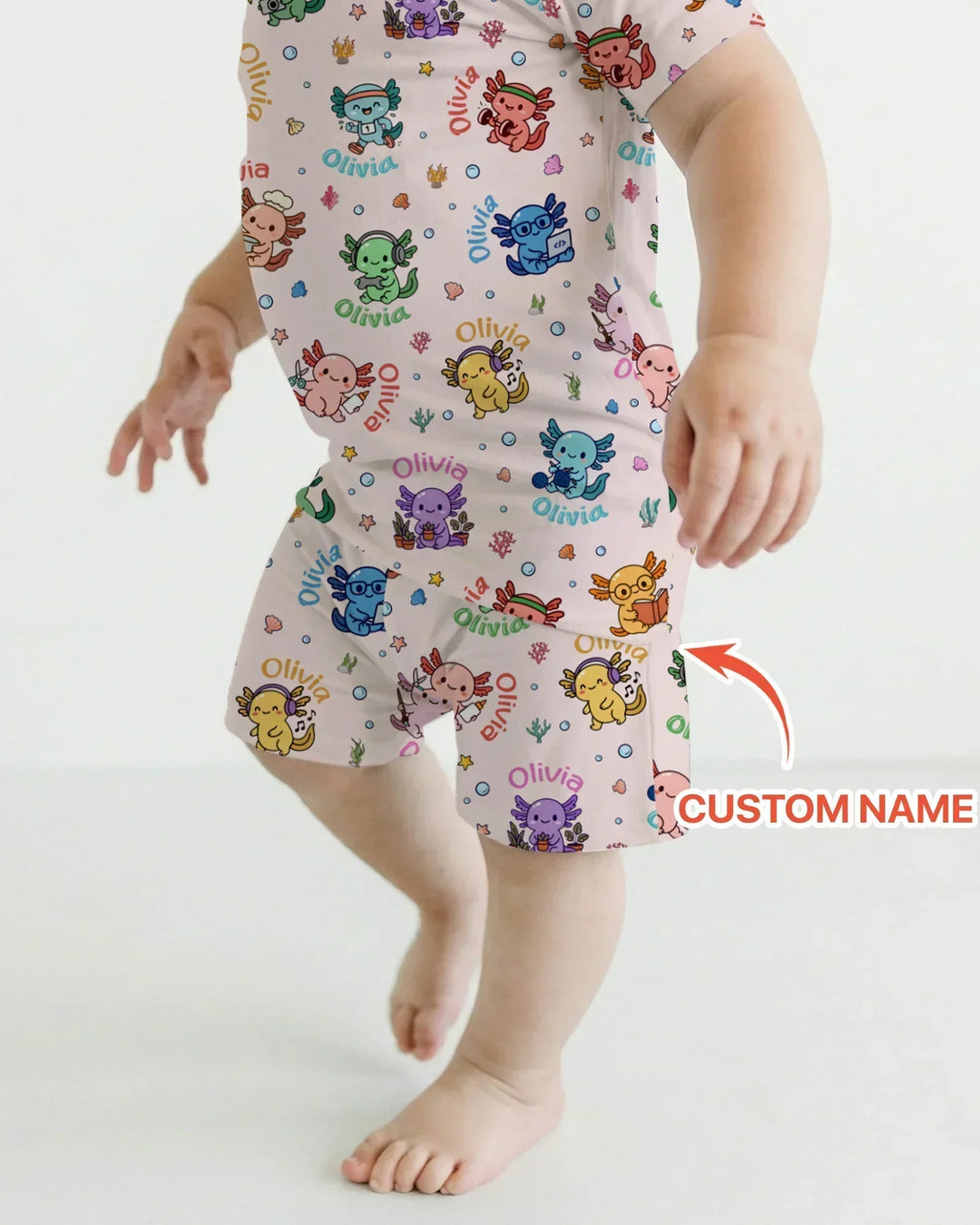 Zweiteiliges Pyjama-Set mit kurzen Ärmeln und Shorts im Sommer-Design