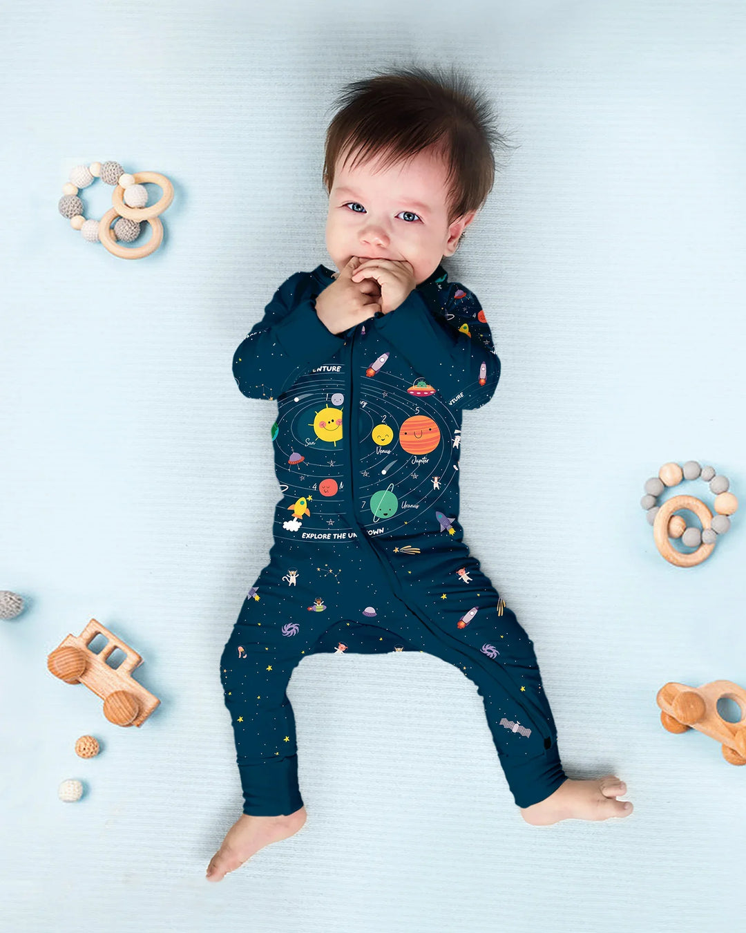 Gerippte Babykleidung mit individuellem Foto - Weich &amp; Skizzenhaft