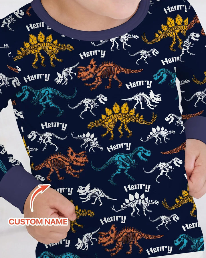 Zweiteiliges Langarm-Pyjama-Set mit Sommerfrüchten