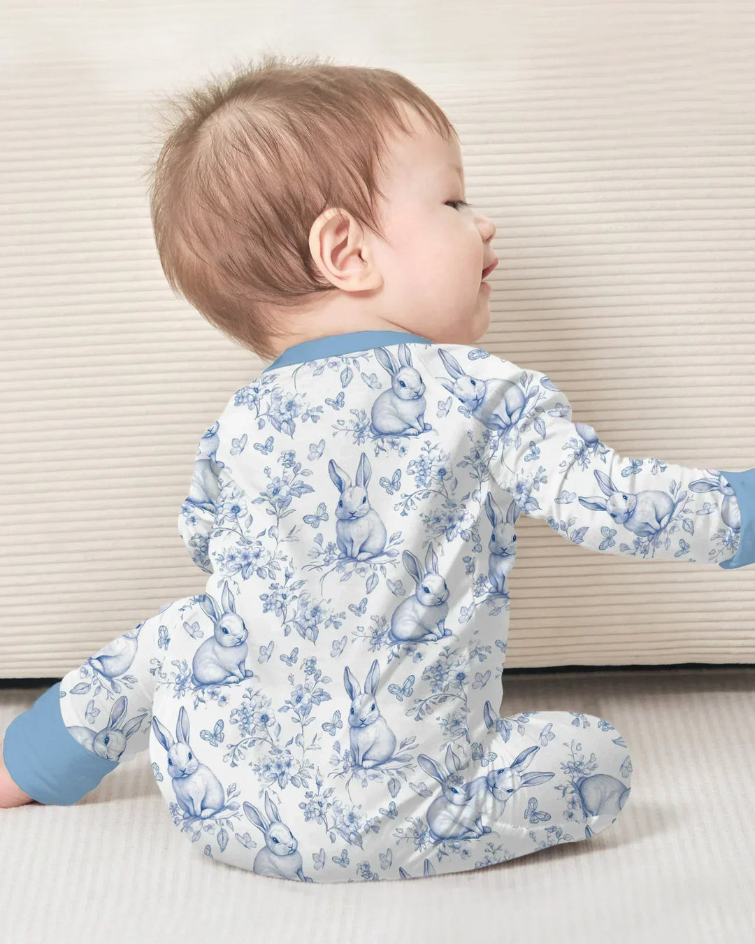 Gerippte Babykleidung mit individuellem Foto - Weich &amp; Skizzenhaft