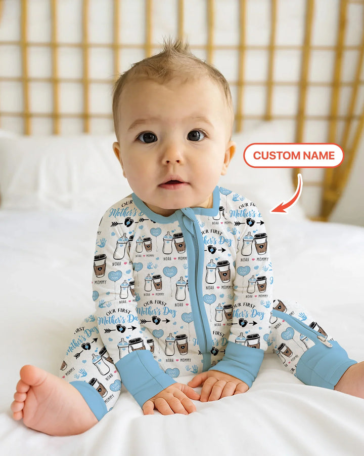 Gerippte Babykleidung mit individuellem Foto - Weich &amp; Skizzenhaft