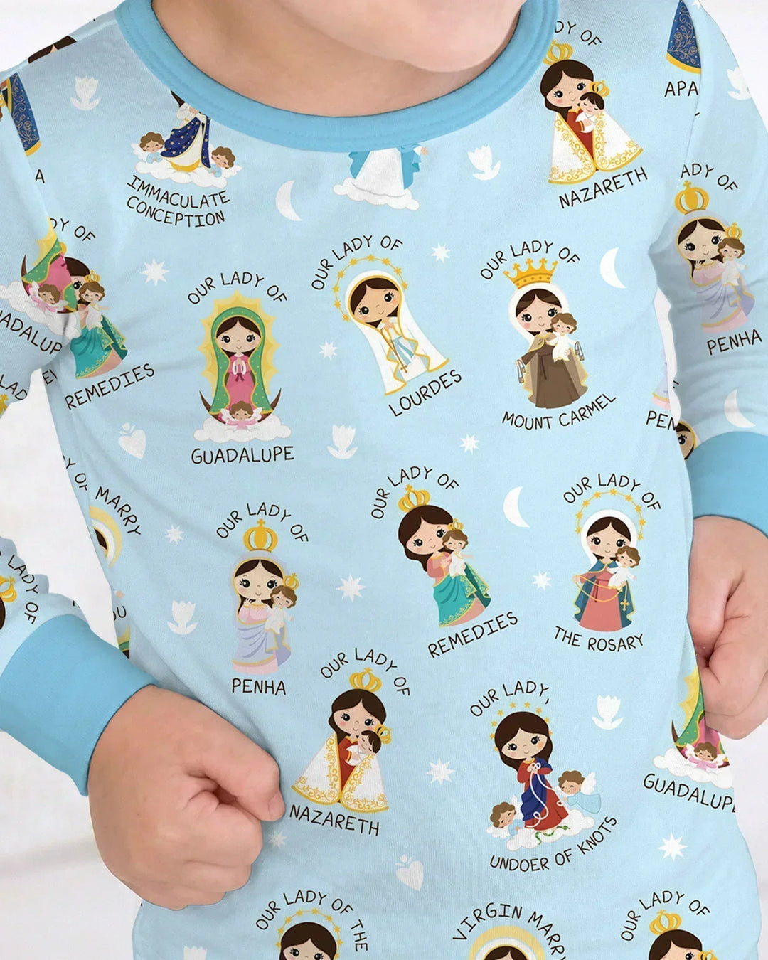 Little Marian Blessings Bamboo Two Piece Long Sleeve Pajama Set