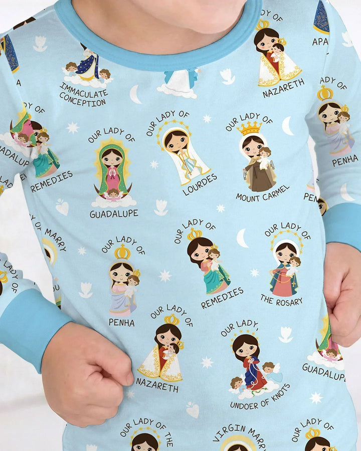Little Marian Blessings Bamboo Two Piece Long Sleeve Pajama Set