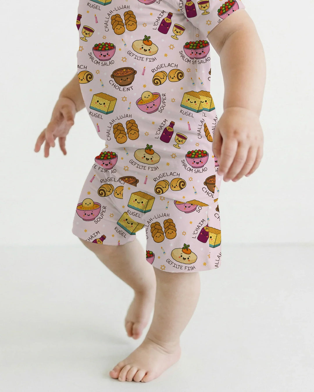 Template Zweiteiliges Pyjama-Set mit kurzen Ärmeln und Shorts