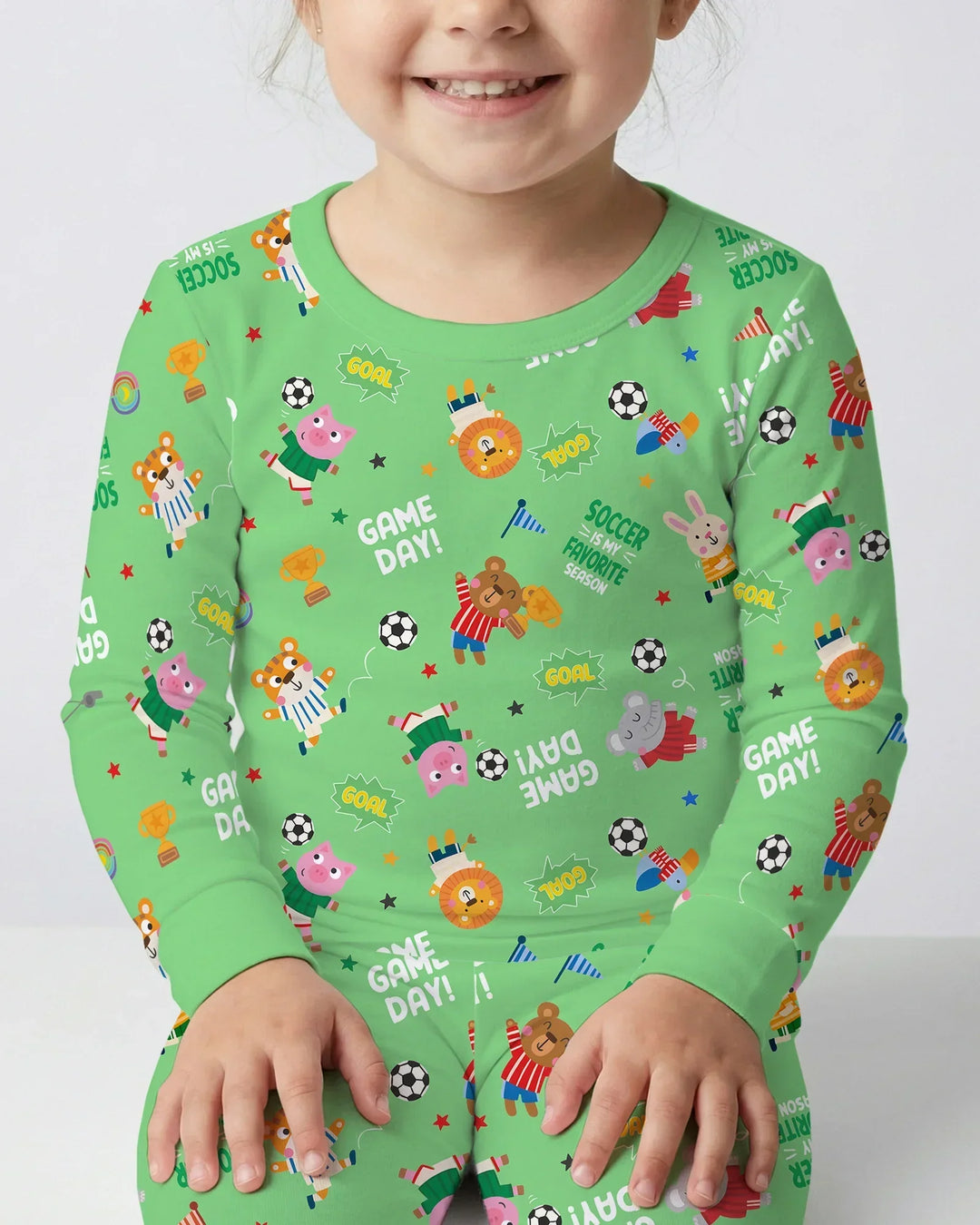 Zweiteiliges Langarm-Pyjama-Set mit Sommerfrüchten