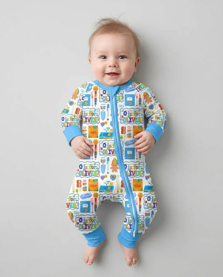 Gerippte Babykleidung mit individuellem Foto - Weich &amp; Skizzenhaft