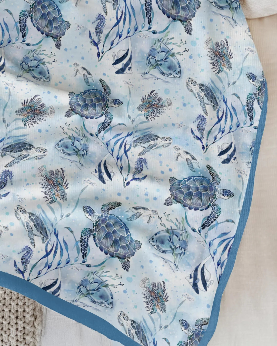 Little Turtles Family Matching Bamboo Blanket