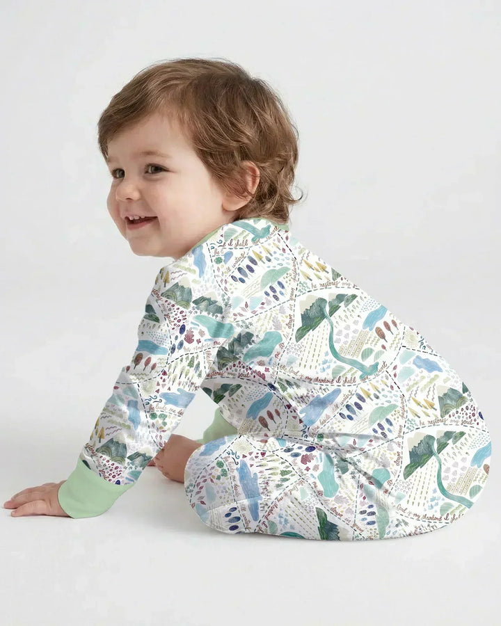 Whimsical Psalms 23 Map Bamboo Convertible Zippy