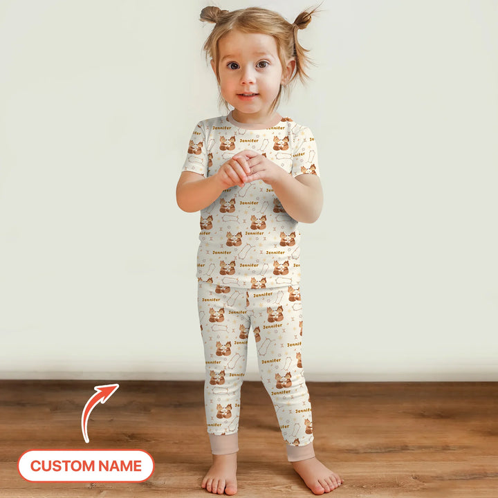 Zweiteiliges, kurzärmliges Pyjama-Set mit Marienkäfern