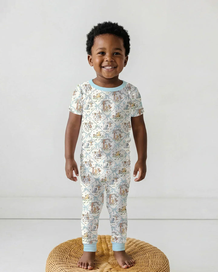 Zweiteiliges, kurzärmliges Pyjama-Set mit Marienkäfern