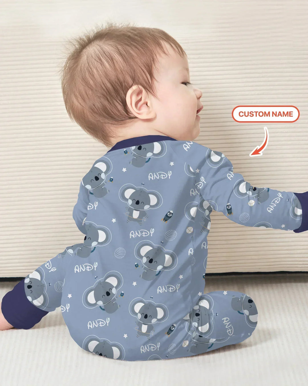 Gerippte Babykleidung mit individuellem Foto - Weich &amp; Skizzenhaft