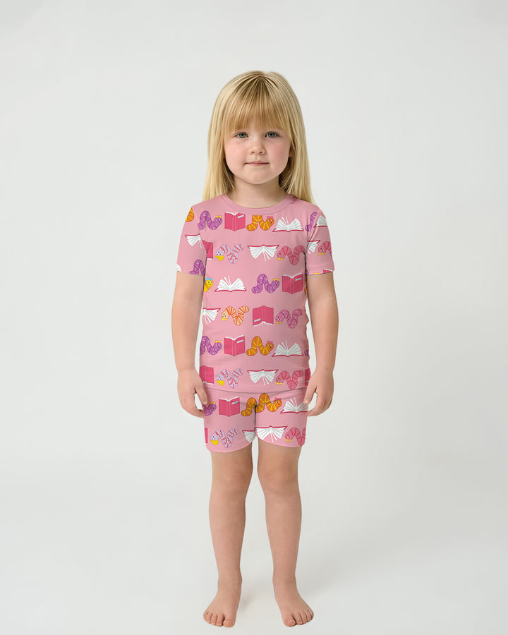 Schlafanzug-Set zweiteilig, kurze Ärmel, kurze Hose, Bambus