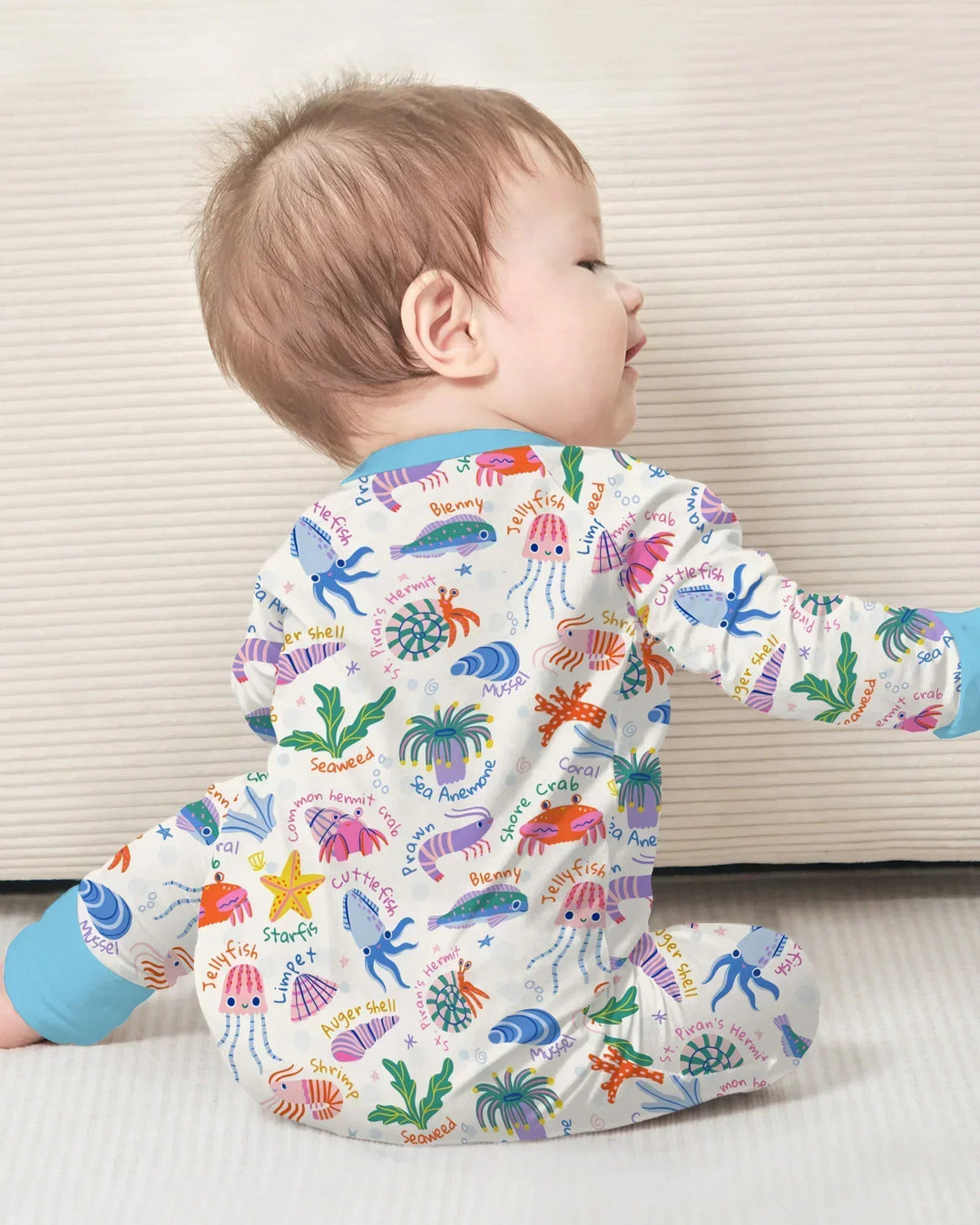 Gerippte Babykleidung mit individuellem Foto - Weich &amp; Skizzenhaft
