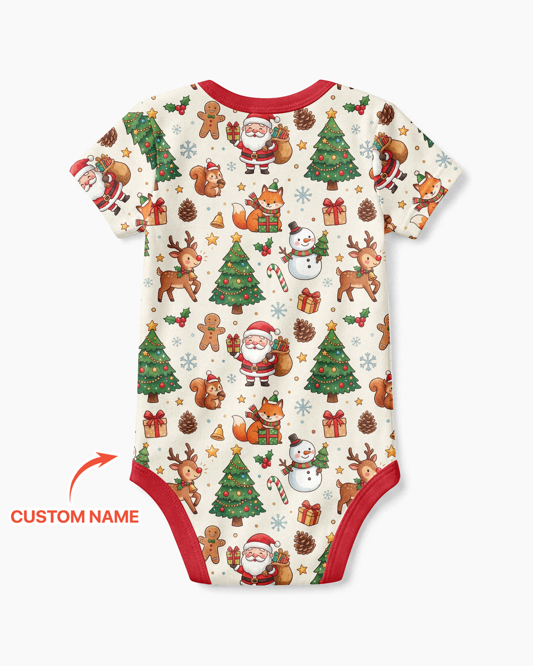 Custom Name When I Wake Up It's Will Be Christmas Bamboo Bodysuit