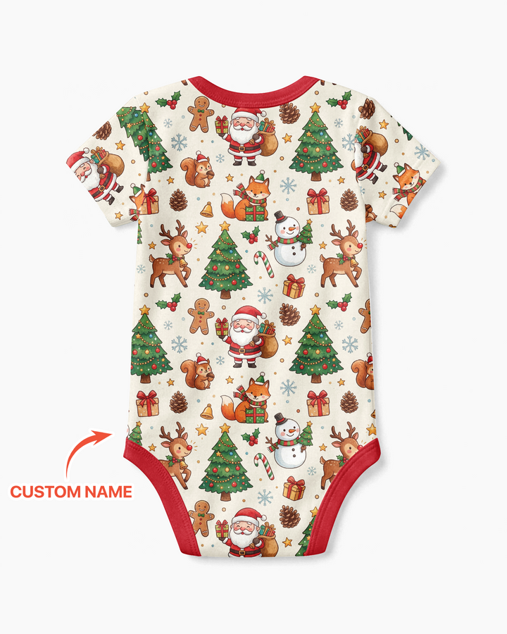 Custom Name When I Wake Up It's Will Be Christmas Bamboo Bodysuit