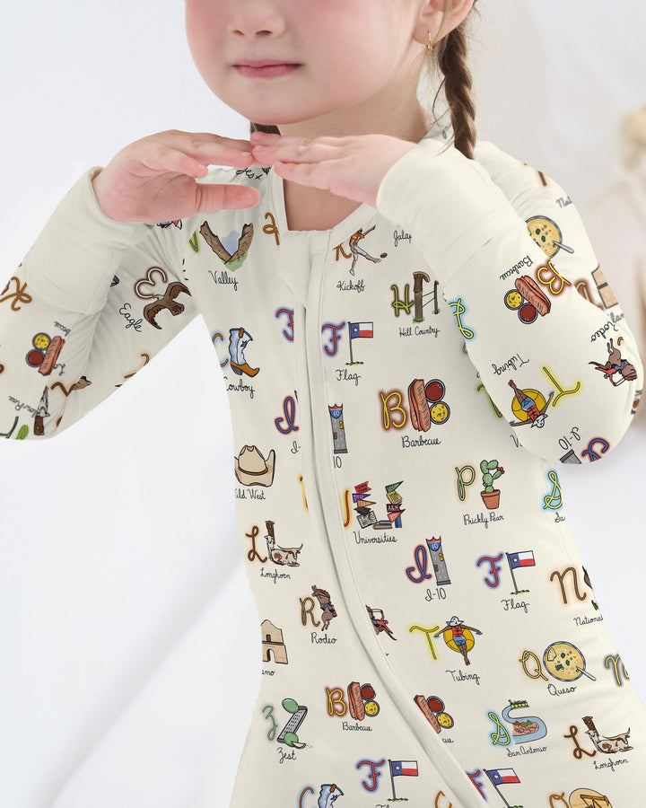 Texas Alphabet Bamboo Convertible Zippy