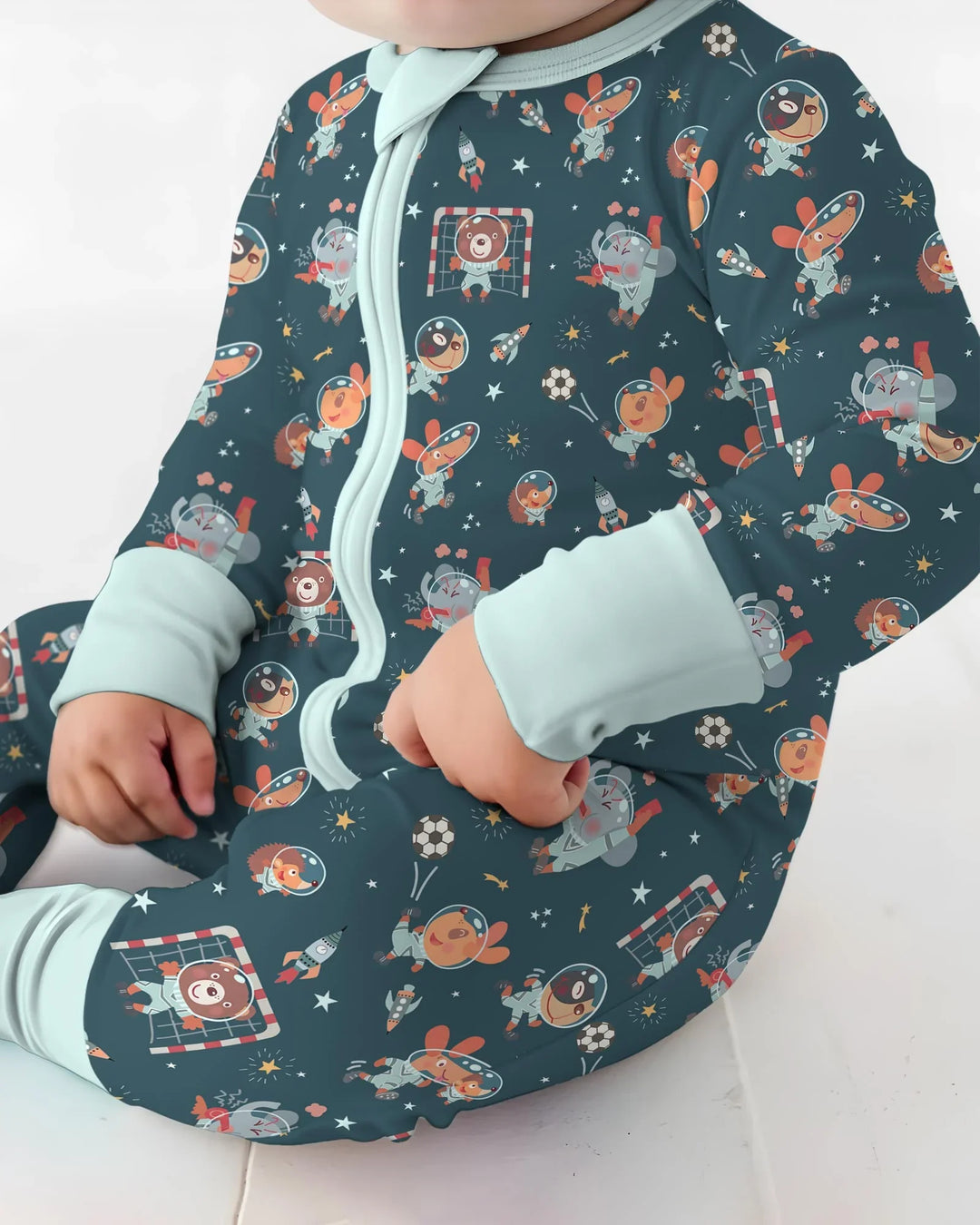 Gerippte Babykleidung mit individuellem Foto - Weich &amp; Skizzenhaft