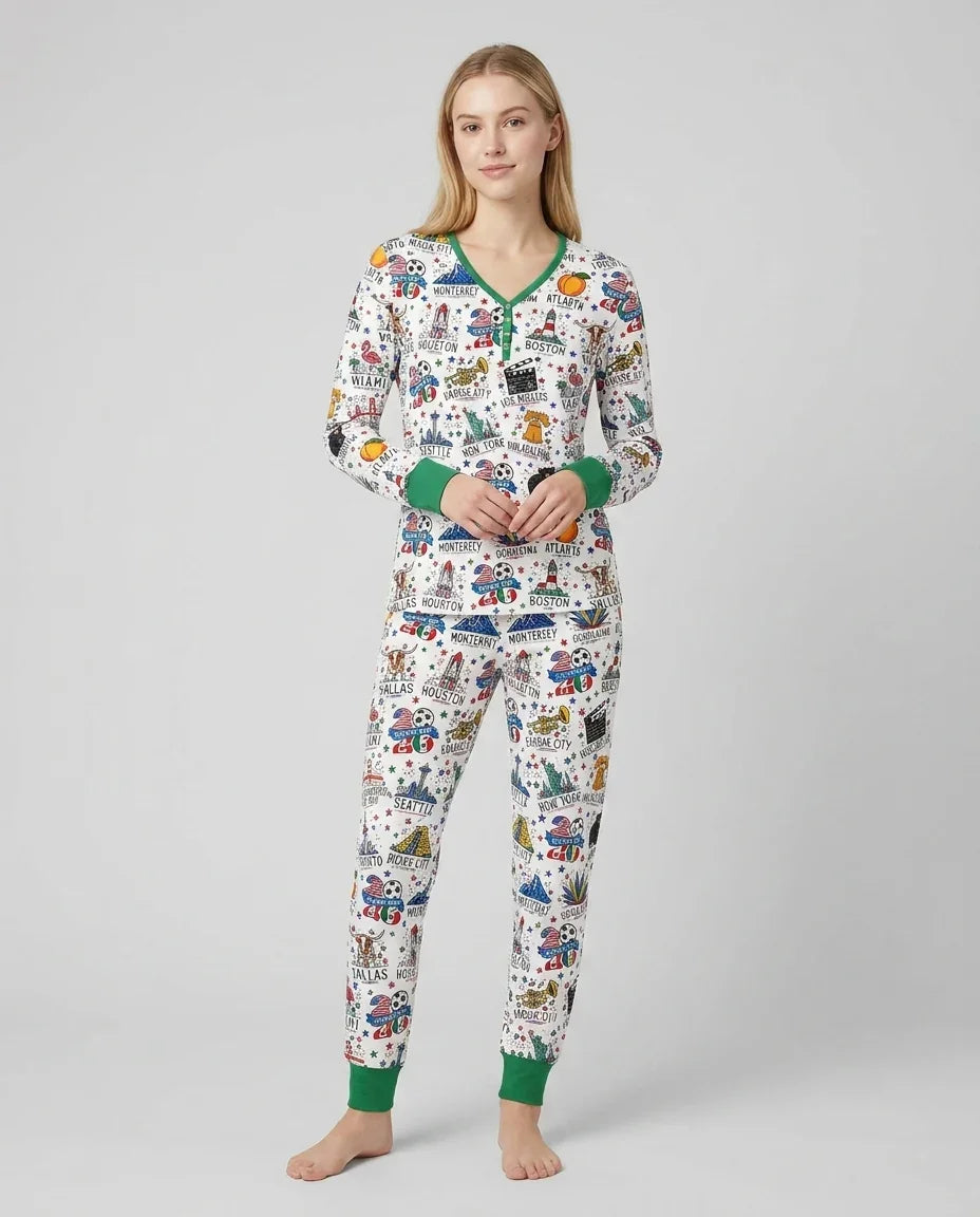 Vorlage Bambus Damen Pyjama Set