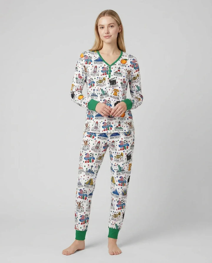 Vorlage Bambus Damen Pyjama Set