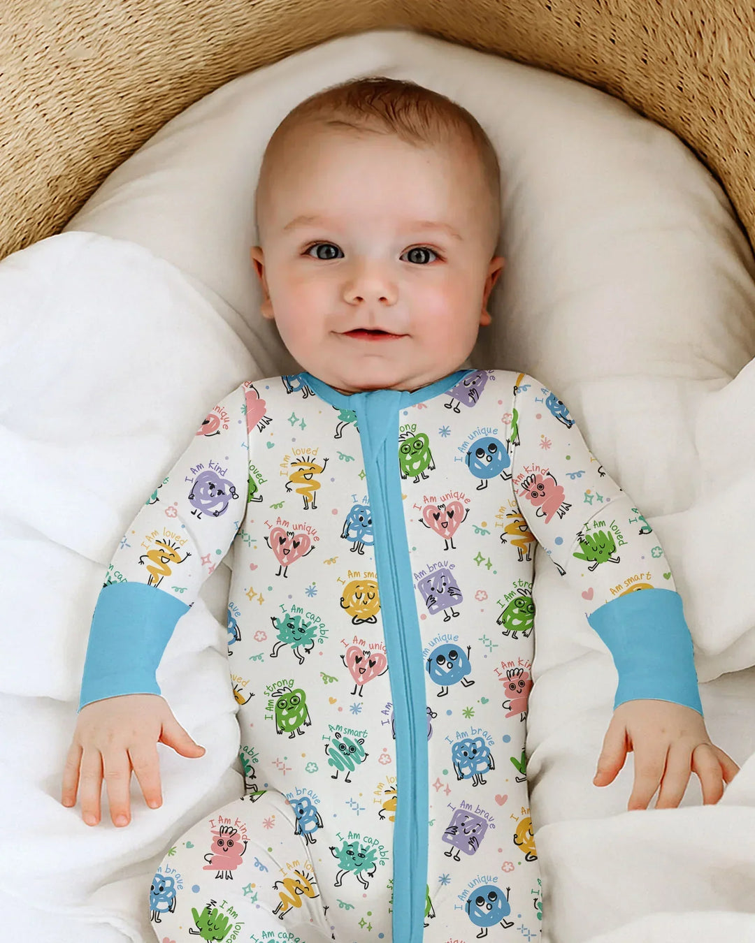 Gerippte Babykleidung mit individuellem Foto - Weich &amp; Skizzenhaft