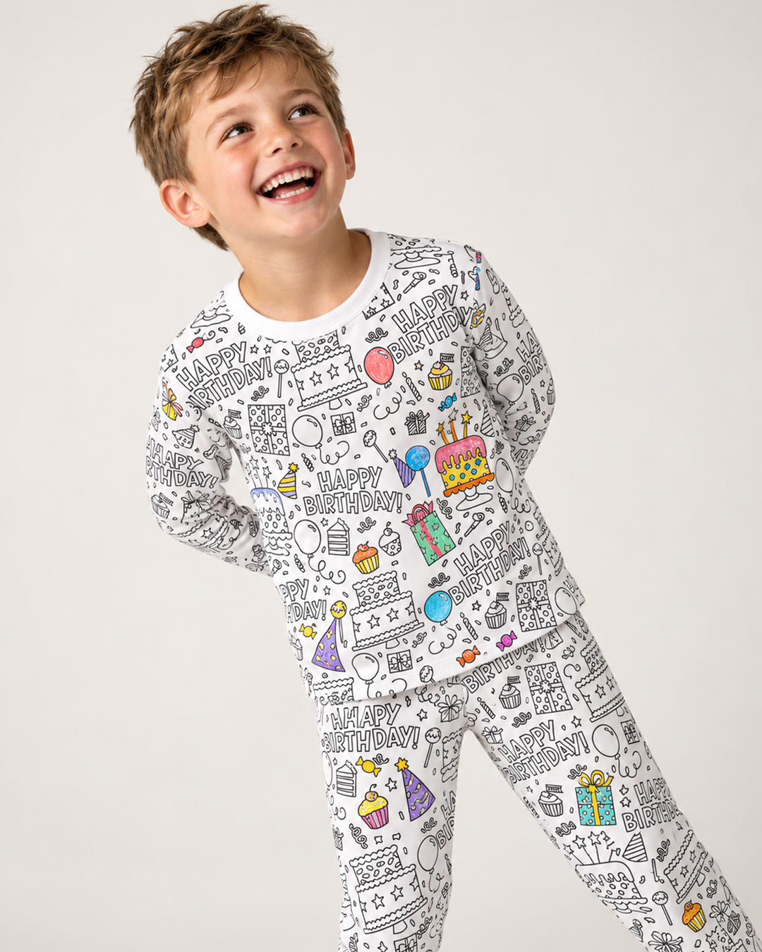 All Colorable Bamboo Two Piece Long Sleeve Pajama Set