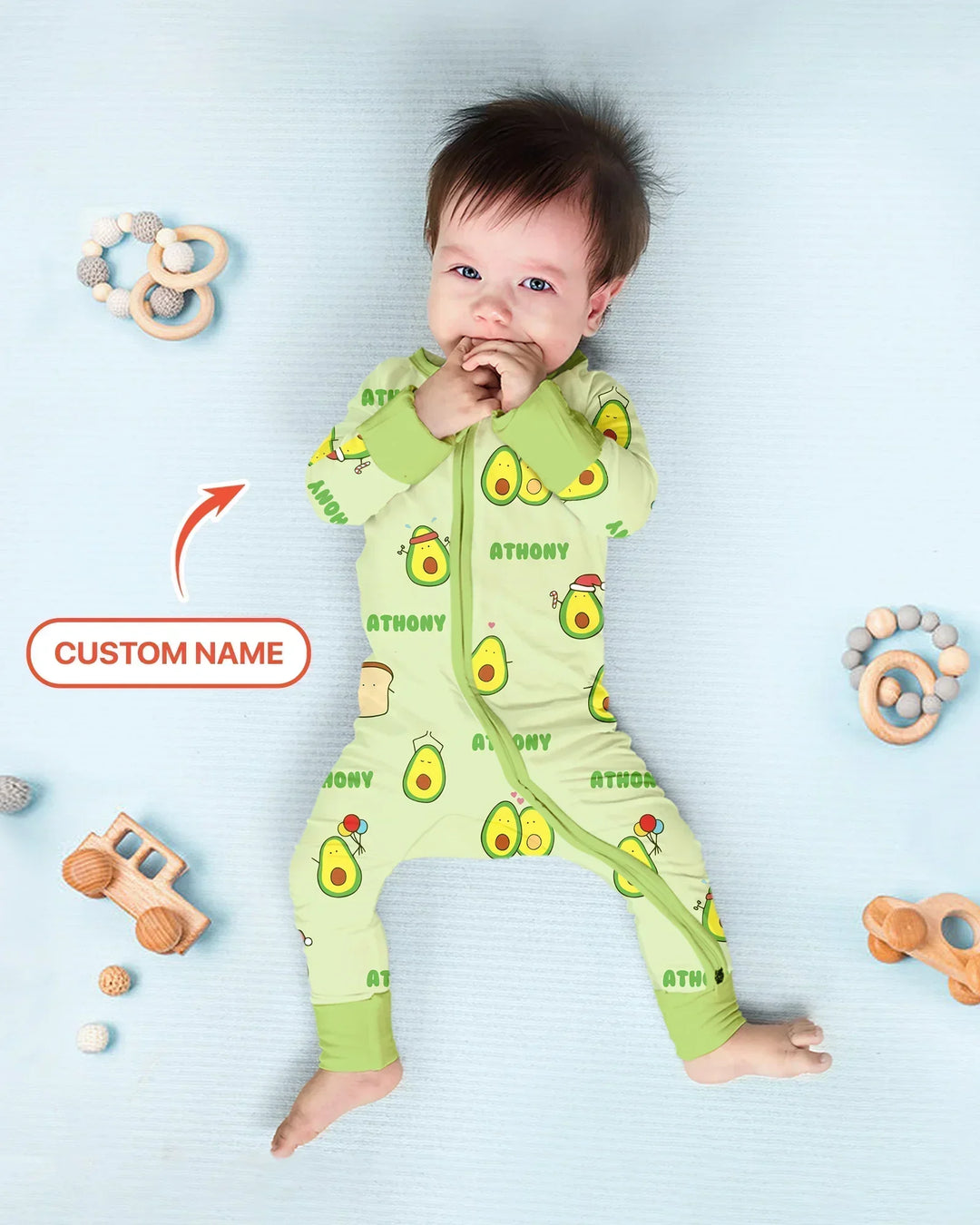 Gerippte Babykleidung mit individuellem Foto - Weich &amp; Skizzenhaft